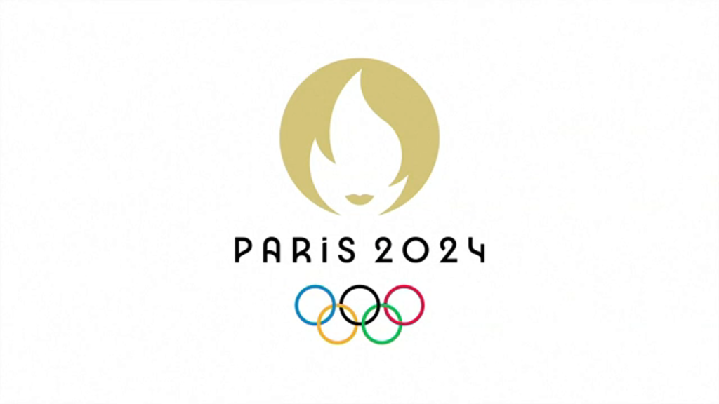 Das Logo der Paralympics Paris 2024. Unter der olympischen Fackel erscheint der Schriftzug PARIS 2024 und unterhalb