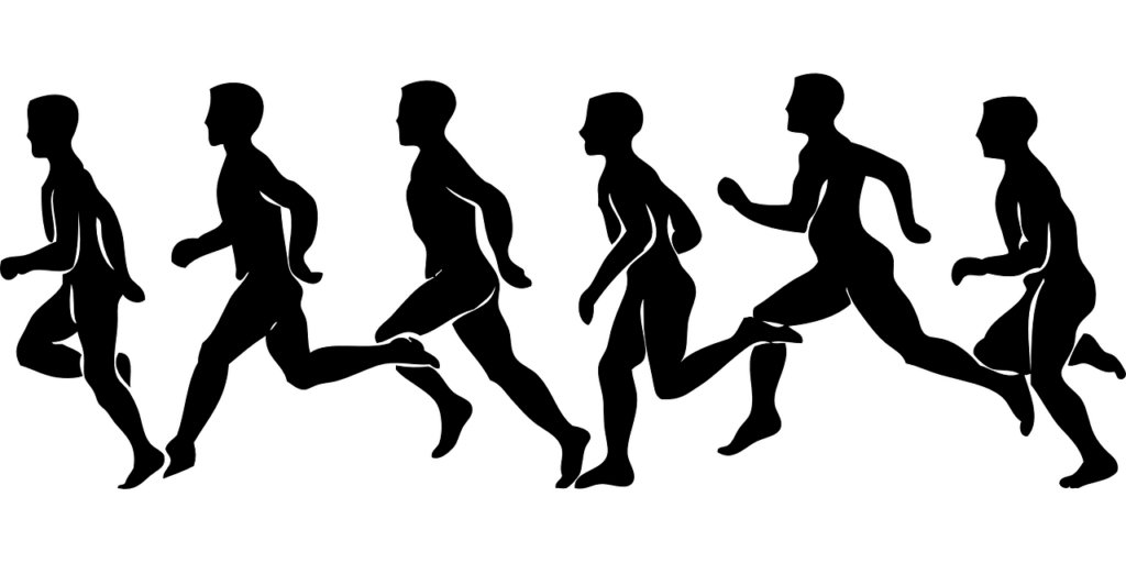 Die Silhouette eines Läufers